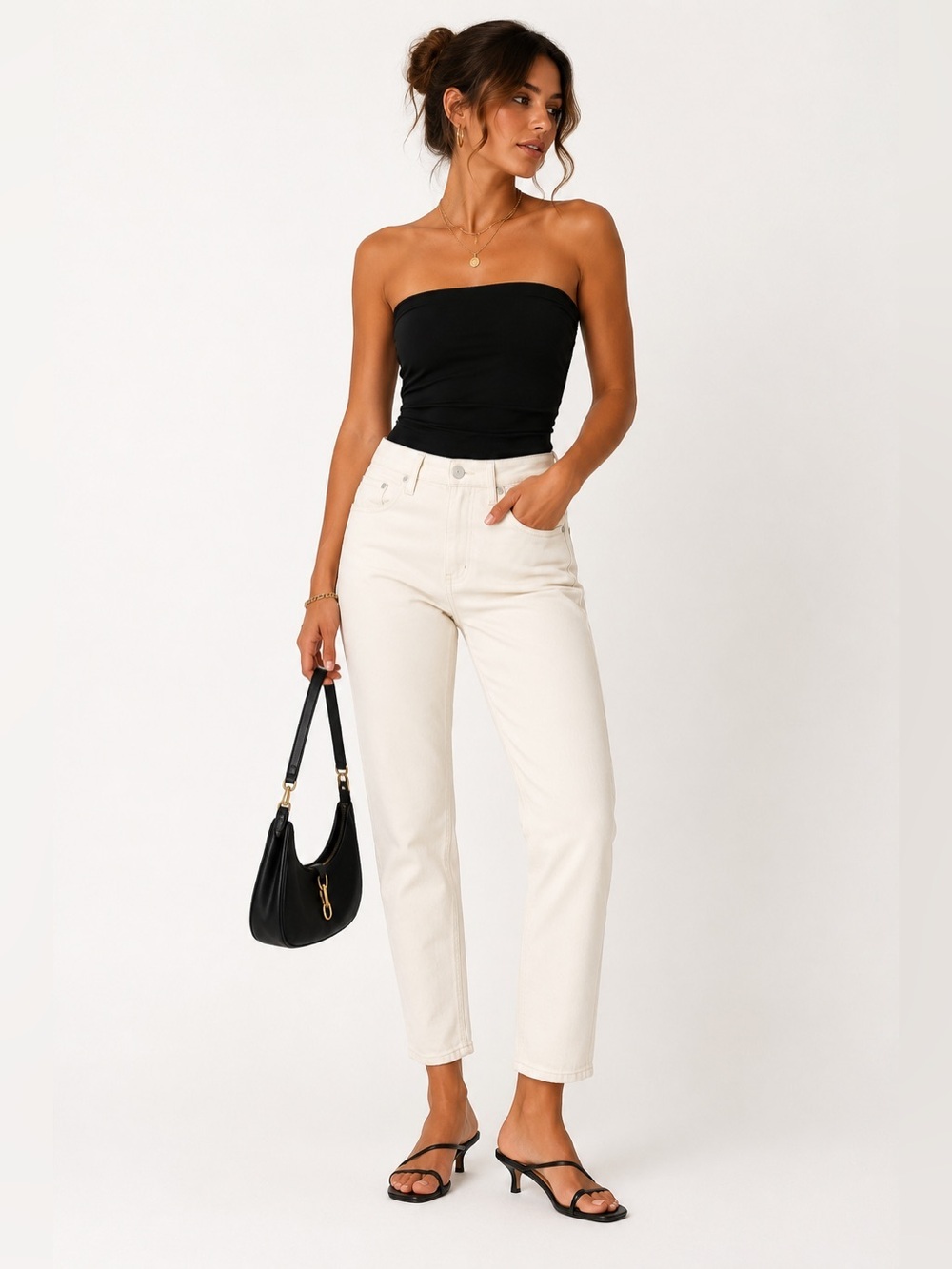 PAIGE White High Rise Slim Straight Ankle Jeans Women’s Size 27 Stretch Denim